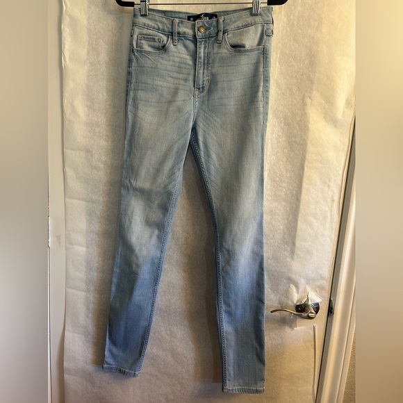 Hollister high rise super skinny classic stretch Jeans LightWash Denim Sz-3R. O5 - Picture 6 of 12